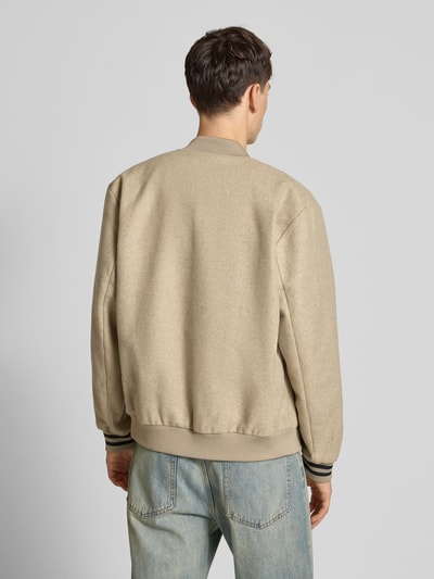 Replay College-Jacke mit Stehkragen und Label-Stitching Sand 5