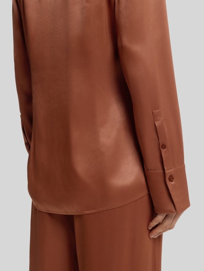 BOSS Regular Fit Bluse aus reiner Viskose Modell 'BERUTA2' Cognac 6