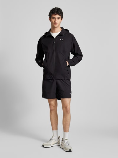 PUMA PERFORMANCE Softshell-jack met logoprint, model 'PUMATECH' Zwart - 1