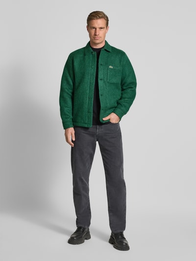 Lacoste Regular Fit Hemdjacke mit Woll-Anteil Gruen 1