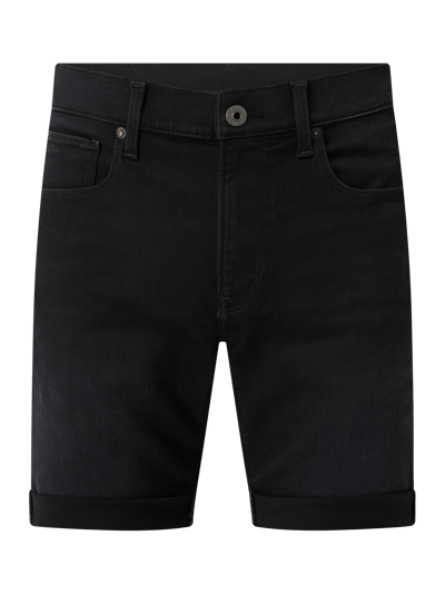 G-Star Raw Szorty jeansowe o kroju slim fit z dodatkiem streczu model ‘3301’ Czarny 2