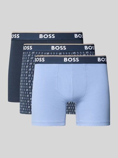 BOSS Boxershorts aus Baumwoll-Mix im 3er-Pack Modell 'BOXER BRIEF' Blau 1