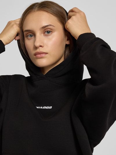 Pegador Oversized hoodie met logostitching, model 'Clarita' Zwart - 3