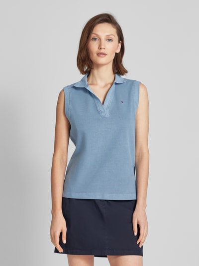 Tommy Hilfiger Top met labeldetail Rookblauw - 4