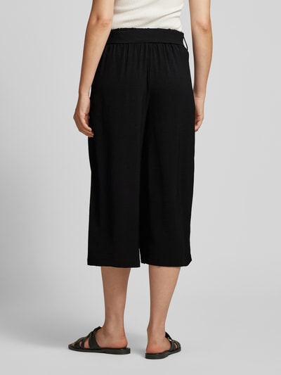 Vila High waist culotte met strikceintuur, model 'HELA' Zwart - 5