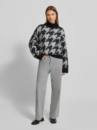 HUGO Relaxed Fit Strickpullover mit Woll-Anteil Modell 'SWAN' Black 1