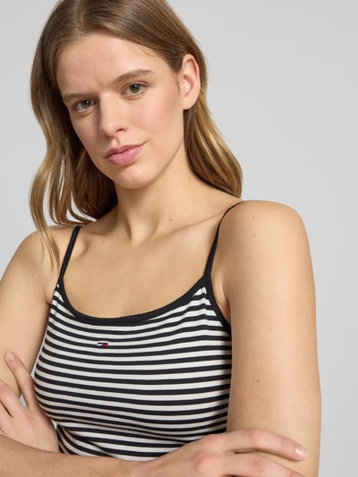 Tommy Jeans Slim Fit Trägertop aus Baumwoll-Mix Black 3