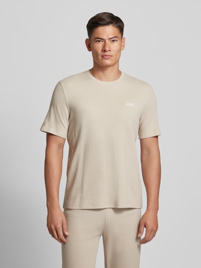 BOSS T-Shirt mit Strukturmuster Sand 4