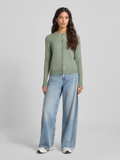 Christian Berg Woman Kurtka z dzianiny z kaszmiru z okrągłym dekoltem Trzcinowy 1