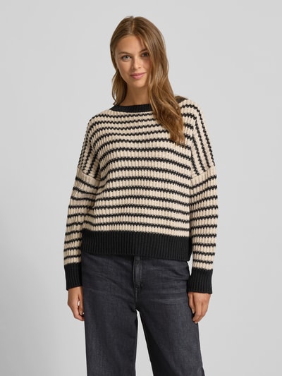 Weekend Max Mara Sweter o kroju oversized z dzianiny z czystej wełny model ‘EZOR’ Beżowy 4