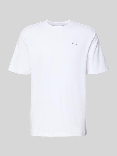 Produktfoto, Regular Fit T-Shirt mit Logo-Print Modell 'True' von G-Star Raw, biały, okrągły dekolt, długość tyłu w rozmiarze M 66 cm