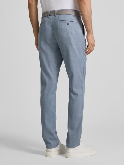 MCNEAL Slim fit broek met riem Koningsblauw - 5