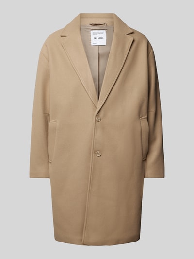 Only & Sons Oversized lange jas met reverskraag, model 'WORF' Beige - 2