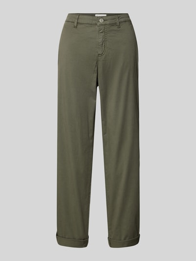 OPUS PANTS Straight leg broek met steekzakken, model 'Lisana base' Olijfgroen - 2