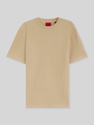 HUGO Regular Fit T-Shirt aus Baumwoll-Mix Beige 2