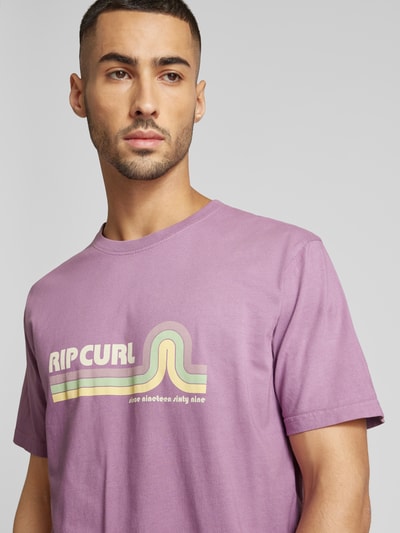 Rip Curl T-shirt z nadrukiem z logo model ‘MUMMA’ Jasnofioletowy 3