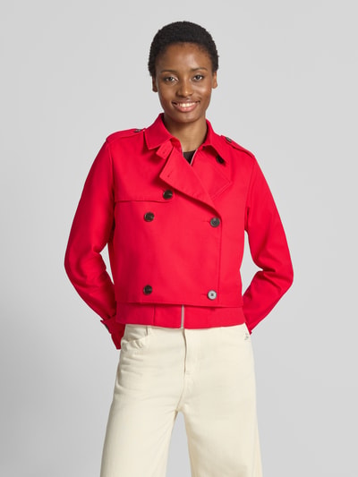 monari Kurzer Trenchcoat mit Ärmelriegeln Hellrot 4