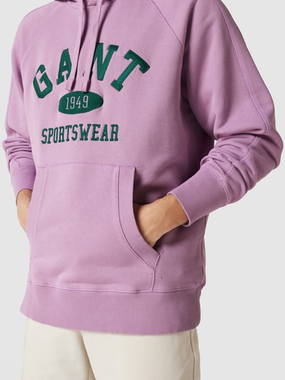 Gant Hoodie mit Label-Stitching Violett 3