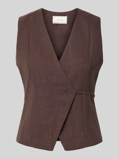 Neo Noir Weste mit V-Ausschnitt Modell 'Samara' Mittelgrau 2