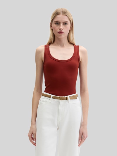 Marc O'Polo Regular Fit Top aus Baumwoll-Mix  Bordeaux 4