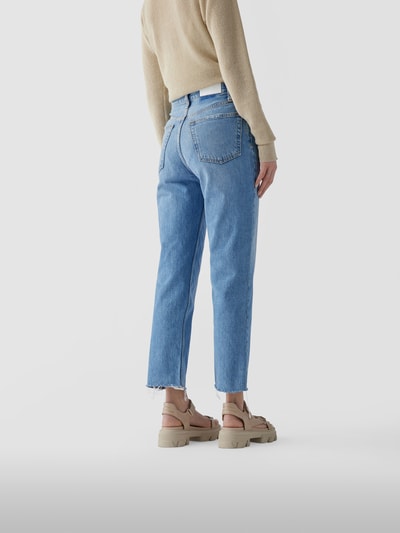 RE/DONE Straight Leg Jeans mit Brand-Detail Hellblau 5