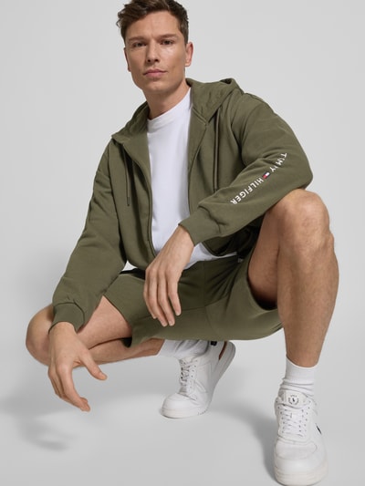 Tommy Hilfiger "Relaxed Fit" sweatjack van katoenmix Kaki - 3