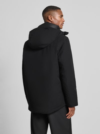 Tom Tailor Denim Regular fit functioneel jack met labelprint BLACK - 5