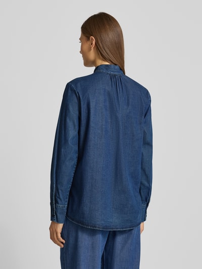 Smith and Soul Jeansblouse met strik en knoopsluiting Jeansblauw - 5