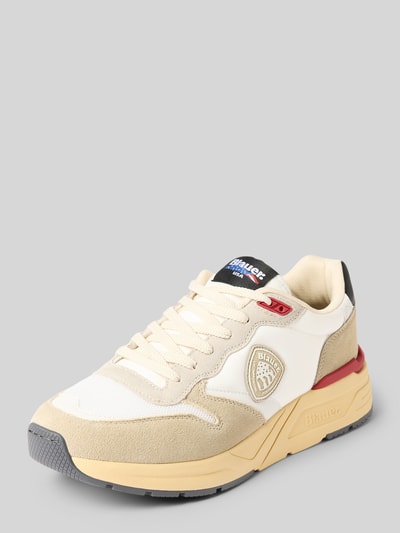 Blauer USA Sneaker mit Kontrastbesatz Modell 'RAYO' Beige 1