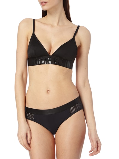 Calvin Klein Underwear Bikini-Oberteil mit gummiertem Logo-Print Black 1