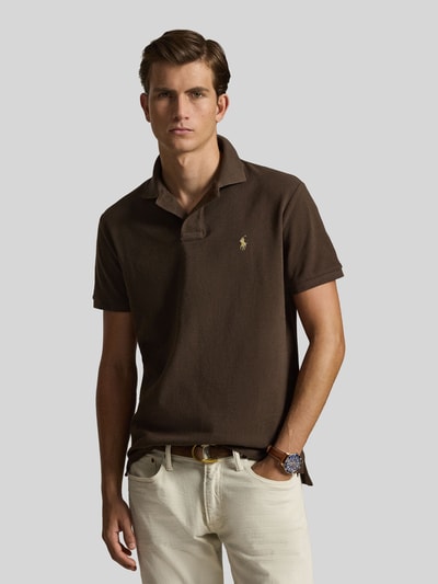 Polo Ralph Lauren regular fit poloshirt van puur katoen Middenbruin - 4