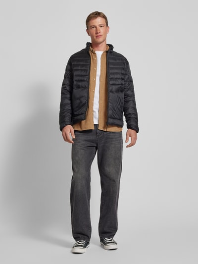 Jack & Jones Gewatteerd jack met opstaande kraag, model 'ESPRINT' Zwart - 1