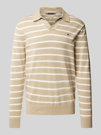 Tommy Hilfiger Strickpullover mit Polokragen Beige 2