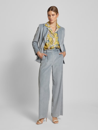 Weekend Max Mara Straight fit corduroy broek van zuiver katoen met steekzakken opzij, model 'TANIA' Lichtblauw - 1