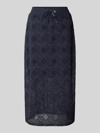 Marc Cain Midirock mit elastischem Bund und Tunnelzug Marine 2