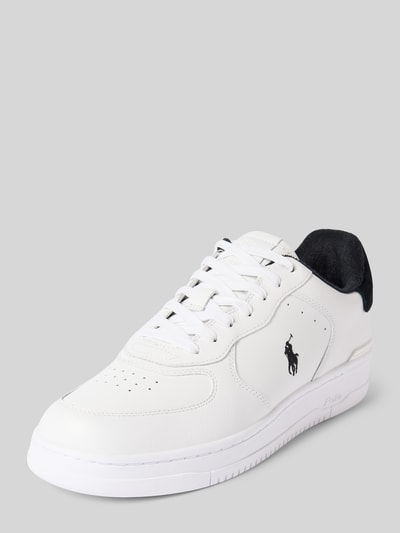 Polo Ralph Lauren Leren sneakers met logostitching, model 'MASTERS' Wit - 1