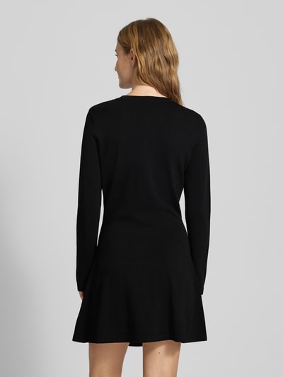 Only Tailliertes Strickkleid aus Viskose-Mix Modell 'MILLA' Metallic Black 5