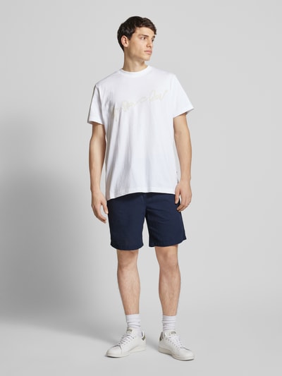 Jack & Jones Sweatshorts met tunnelkoord, model 'JAIDEN' Marineblauw - 1