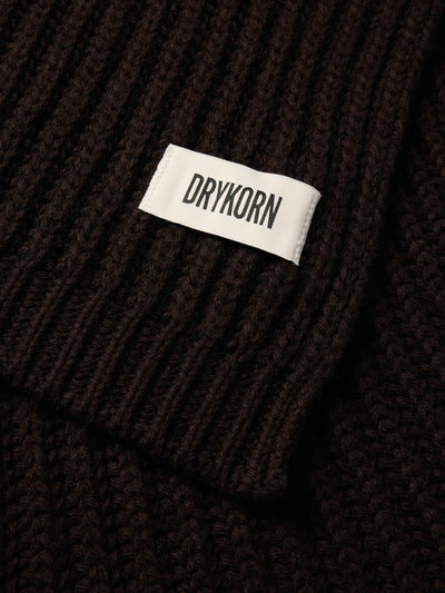 Drykorn Szal z detalem z logo model ‘CRONICA’ Czekoladowy 2