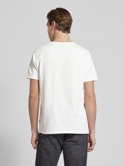 Blend T-Shirt mit Motiv- und Statement-Print Offwhite 5