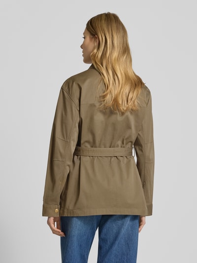 Tommy Hilfiger Regular fit overhemdjack met goudkleurige knopen Taupe - 5