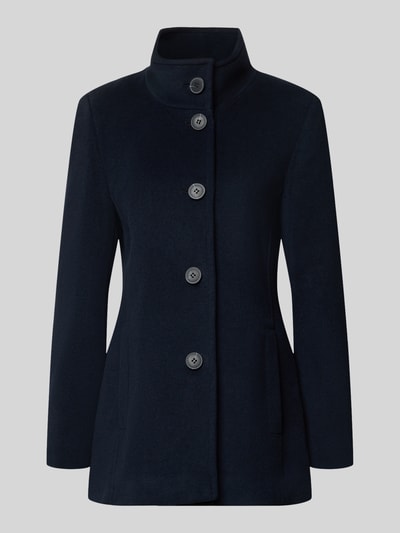 Produktfoto, Jacke mit Stehkragen und Eingrifftaschen von FUCHS SCHMITT in Dunkelblau, Material-Mix mit Woll-Anteil, A-Linie, strukturierte Oberfläche