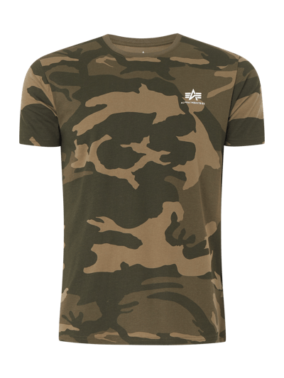 Alpha Industries T-Shirt mit Camouflage-Muster  Oliv 1