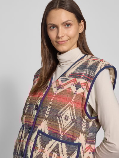 Mustang Regular fit blazer met V-hals, model 'Roxbury' Donkerblauw - 3