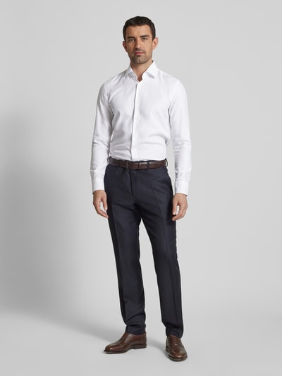 BOSS Slim Fit Business-Hemd mit Kentkragen Modell 'Hank' Weiss 1