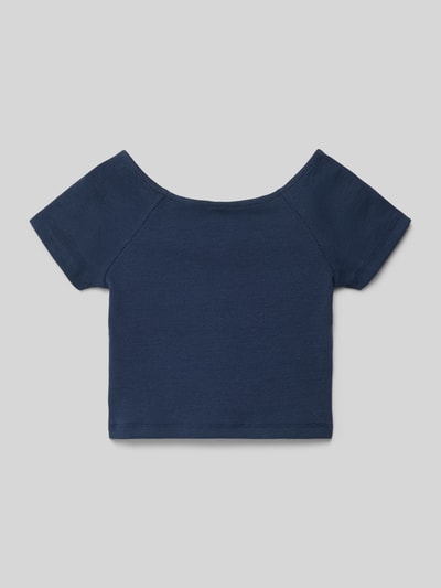 s.Oliver RED LABEL Regular Fit T-Shirt aus Baumwoll-Mix Marine 3