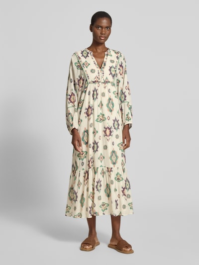 ba&sh Maxikleid im Allover-Look Modell 'OELIA' Ecru 4