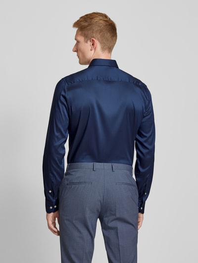 Eterna Slim fit zakelijk overhemd met kentkraag Marineblauw - 5