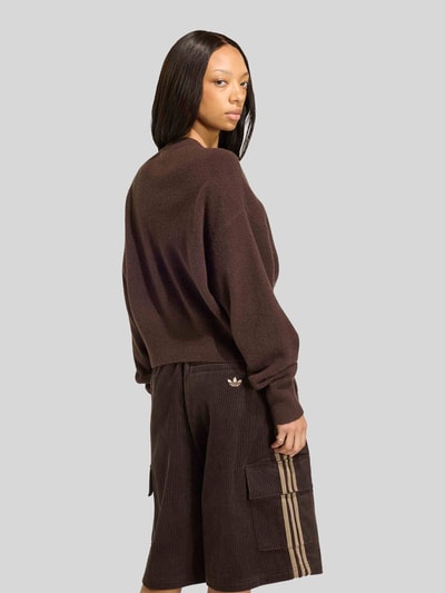 adidas Originals Regular Fit Cardigan aus Baumwollmix Schoko 4