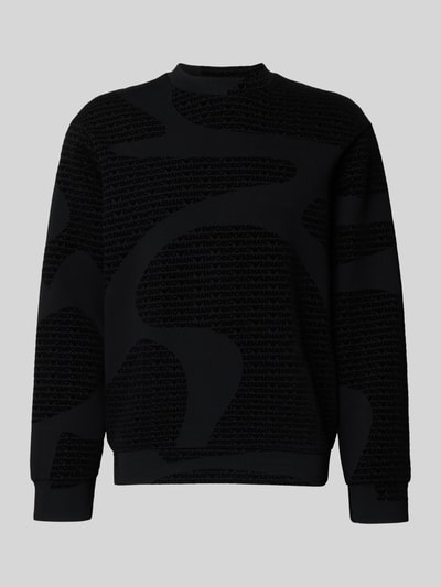 Emporio Armani Sweatshirt mit Strukturmuster Black 2